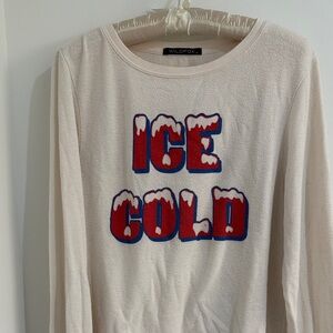 Wildfox Cream 'Ice Cold' Graphic Fleece Sweatshirt